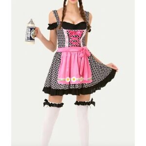 Hauntlook Oktoberfest Beer Maid Dress Up Halloween Costume Womens Medium NEW NWT